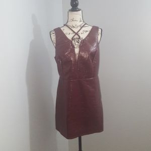 Faux Leather PU Mini Dress